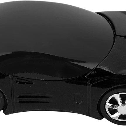 ASHATA Wireless Mouse, 2.4G Sport Car Shaped Mouse Bluetooth Optical Mouse with USB Receiver,Portable Cute 1600DPI Mouse for PC Desktop Laptop Tablet Gaming Office(Black)
