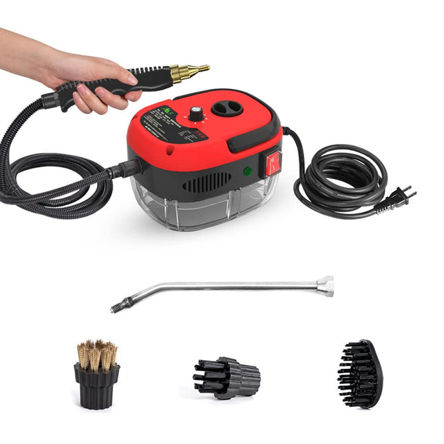 Portable Handheld Steam Cleaner High Temperature Pressurized Steam 2500W Cleaning Machine With Brush Heads Multipurpose Steam Cleaners For Kitchen Furniture Bathroom Car Use