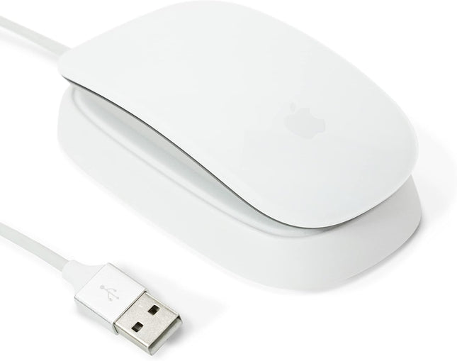 Charging Station Compatible with Apple Magic Mouse 2 - White - Perfect Accessories | Usable As Charging Dock, Stand & Charger | Includes 5ft (1.5m) USB-A Cable