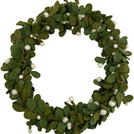 Humble Hilo Handmade Felt Flower Wreaths Christmas Wreath Decor Fall Door Wreath (Holiday Wreath)
