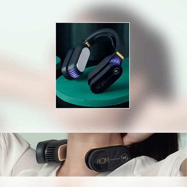 est 2 In 1 Portable Neck Warmer Cooler, Personal Usb Rechargeable Neck Heater And Air Conditioner, Total 6 Level Temperature
