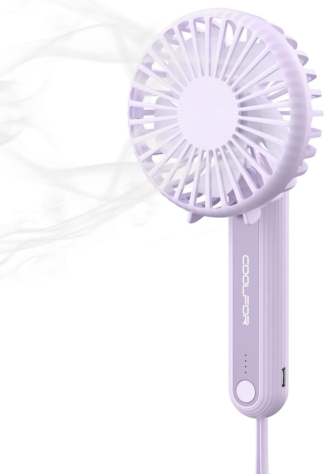 Handheld Fan,Usb Rechargeable Mini Fan With 2000Mah Battery Operated Small Fan With 3 Adjustable Speeds,180°Rotation Foldable Fan