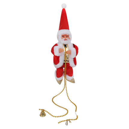 Electric Santa Climbing Rope Battery Operated Climbing Santa Claus, Climbs Up and Down, Christmas Decorations Christmas Tree Ornament Holiday Xmas Party Supplies Home Decor