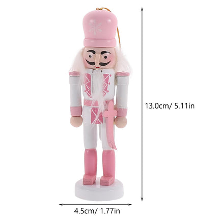 BESPORTBLE 5Pcs Nutcracker Ornaments Wooden Soldier Christmas Decorations Nutcracker Figurines for Xmas Tree Hanging Decor Holiday Party Supplies
