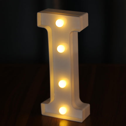 Light Up Letters, Led Letters Lights 26 Alphabet, Decorative Lighted Letters, Battery Powered Led Marquee Light Up Letters for Party, Bar, Night Light, Home Decor(Letter I)