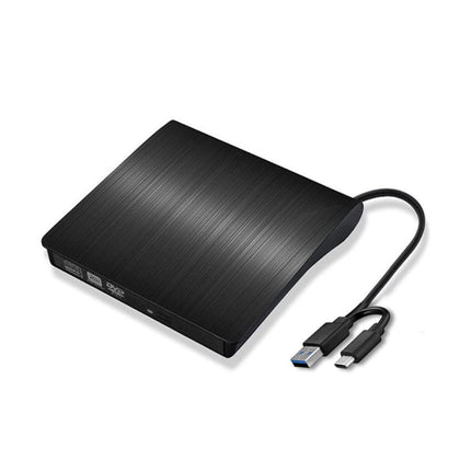 External CD/DVD Drive for Laptop HYRIPE Ultra Slim USB 3.0 Type-C DVD Player Portable CD +/-RW Disk Drive CD ROM Burner Reader Compatible with Laptop Desktop PC Windows MacBook Mac Linux Mac OS