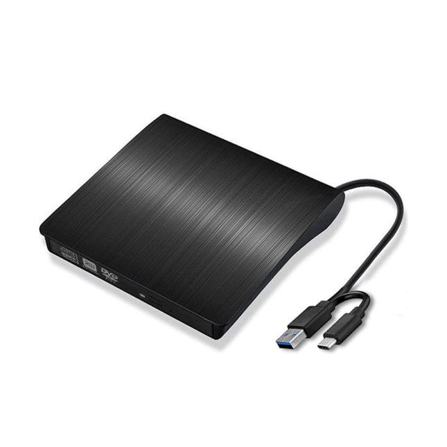 External CD/DVD Drive for Laptop HYRIPE Ultra Slim USB 3.0 Type-C DVD Player Portable CD +/-RW Disk Drive CD ROM Burner Reader Compatible with Laptop Desktop PC Windows MacBook Mac Linux Mac OS