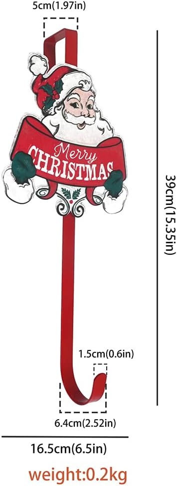 All Chic Christmas Wreath Hangers for Front Door with Christmas Santa Hanger Hook for Christmas Decor Over The Door Wreath Hanger Front Door