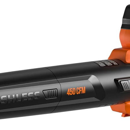 FIILPOW 20V 450CFM Cordless Leaf Blower, Variable Speed & Turbo Mode and Lock Dial, Handheld Brushless Blower with 4.0Ah Battery & Charger, Lightweight for Lawn Care/Yard Cleaning/Jobsit