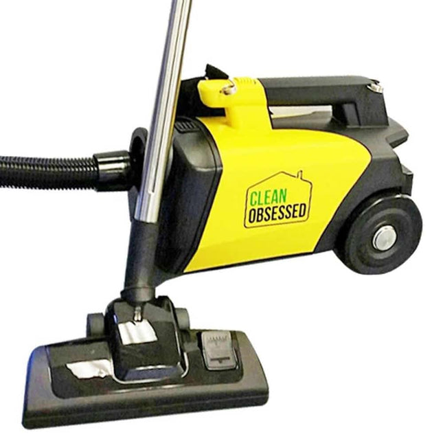 Clean Obsessed Commercial Hepa Canister Vacuum Co711 Cleaner, Yellow