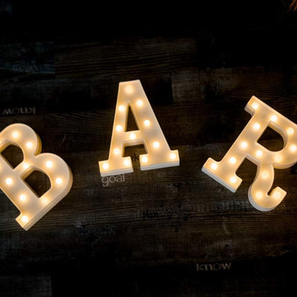 Foaky LED Letter Lights Sign Marquee Light Up Letters Sign for Night Light Wedding/Birthday Party Battery Powered Christmas Lamp Home Bar Decoration(M Sign)