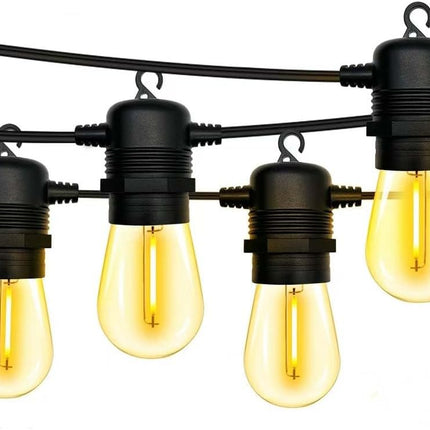S14 LED 25FT Patio Outdoor String Lights, 8+1 Shatter-Proof LED Bulbs, Hanging Backyard Lights, for Outdoor terraces, Backyard Garden Balcony Decorations, Small Restaurants, and Commercial uses