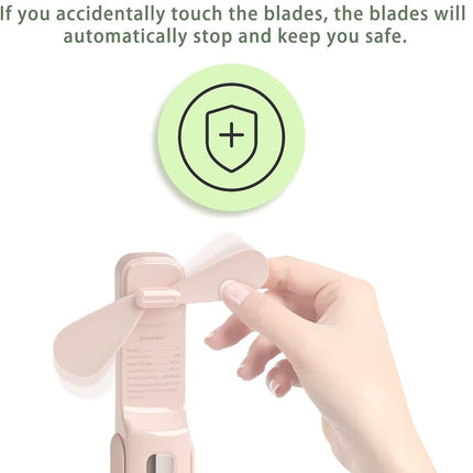 Handheld Portable Fan, Foldable 3 In 1 Fan With Usb Rechargeable Battery Operated 1224 Hours Working Time, Personal Quiet Fan