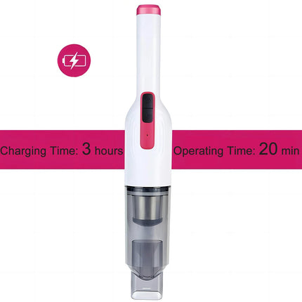 Hand Vacuum, Advanced Clean Cordless Handheld Vacuum, Compact Home And Car Vacuum With Crevice Tool, Lightweight & Portable, 11000Pa, Onetouch Empty For Car & Home,Mattress, Pink