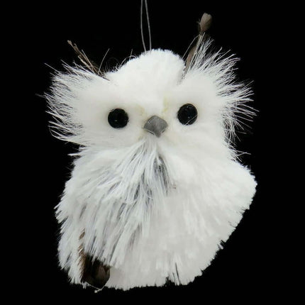 Kurt Adler C2289 5.1" Silver Hanging Owl Christmas Ornament 2 Assorted