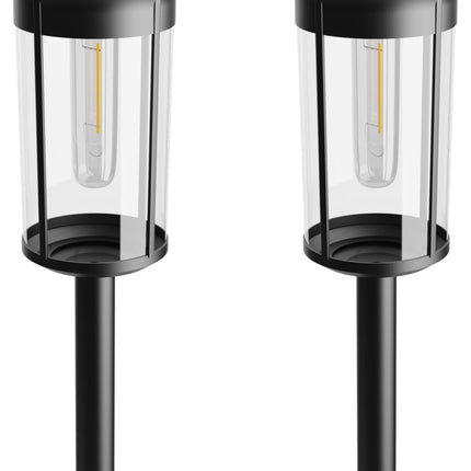 Uniqus Acvoay Solar Pathway Lights Outdoor Waterproof Ip65, 3000K Warm Light Modern Minimalist Pathway Lights Solar Powered