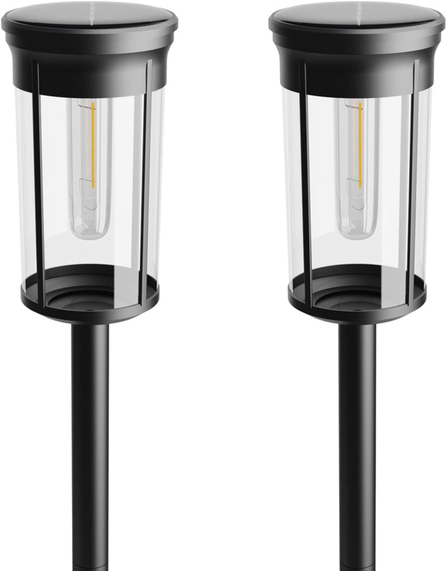 Uniqus Acvoay Solar Pathway Lights Outdoor Waterproof Ip65, 3000K Warm Light Modern Minimalist Pathway Lights Solar Powered