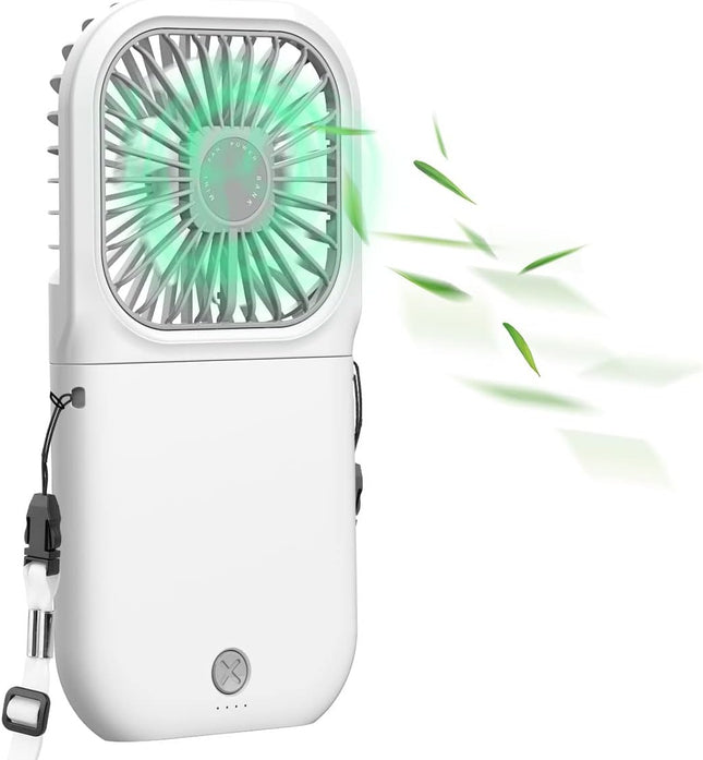 Aicase Handheld Portable Mini Fan Small Battery Operated Fan 6 In 1 Personal Fan 3000 Mah Usb Rechargeable,3 Speed Adjustable