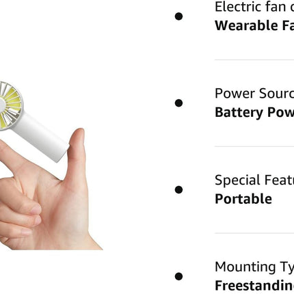 Jisulife Mini Fan Battery Operated Handheld With 2000 Mah Or Usb Powered Personal Fan,3 Speeds,Enhanced Airflow, Rechargeable