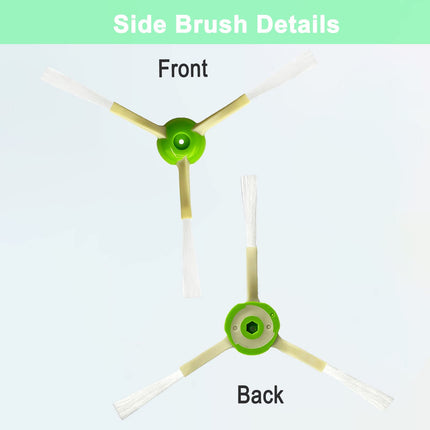 Parts For Irobot Roomba I3 I3+ I7 I7+ I4 I4+ I5 I5+ J5 J5+J7 I2 I6 I6+I8 I8+Plus E5 E6 E7 I & E &J Series Vacuum Cleaner,2 Set Rubber Brushes,8 Filters,8 Side Brushes,6 Roomba Vacuum Bags