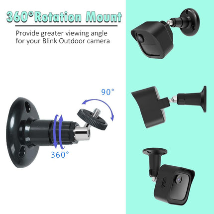 All- Blink Outdoor Camera Wall Mount, Weatherproof Protective Housing and 360 Degree Adjustable Mount with Blink Sync Module 2 Mount for Blink Outdoor Security Camera System (Black 5Pack)