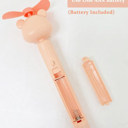 Mini Portable Fan, Personal Mini Handheld Fan, Replaceable Battery Small Pocket Fan, Adorable Cartoon Little Fan For Travel