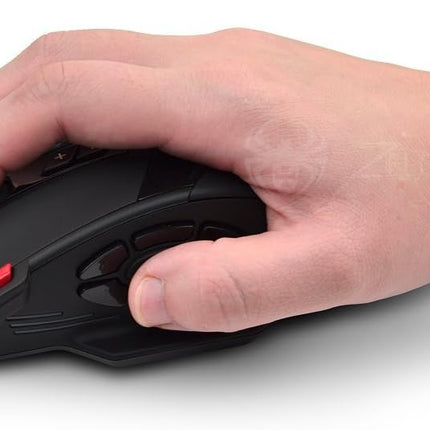 12 Programmable Buttons C12 Gaming Mouse, AFUNTA Laser Double-Speed Adjustment 8000DPI Mice Support 4 Level Switch