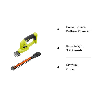 Ryobi P2900B ONE+ 18-Volt Lithium-Ion Cordless Grass Shear and Shrubber - Battery and Charger Not Included