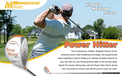 MOMENTUS Power Hitter 310 Weighted Golf Driver - Weighted Golf Club to Increase Golf Shot Distance - Ideal Driving Range Golf Club - Weighted Golf Swing Trainer - Golf Practice Equipment (Right Hand)