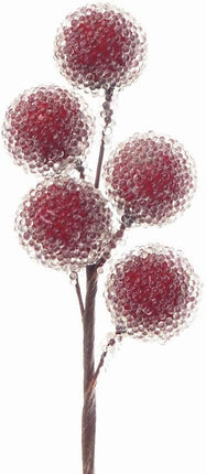 DRWATE Artificial Red Holly Leaves Berry Picks Stems Fake Winter Christmas Berries Decor for DIY Garland and Holiday Wreath Ornaments, 16 Branch by Bilipala