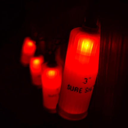 8.5Ft LED Red Shotgun Hell Light,Novelty Christmas Light Set with 10 PACK Red 3D Bullet Shaped Lights,Red Fairy Lights for Garden Christmas Casing Wreath Mexican Parties Decor
