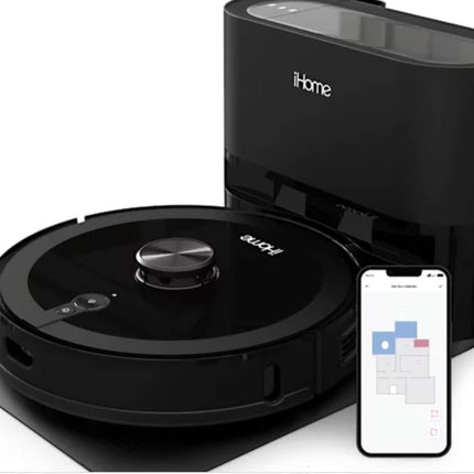 Ihome Autovac Nova Pro, Robot Vacuum And Mop Combo, Lidar Navigation, Self Emptying, Selective Room Cleaning & No Go Zones, Home Mapping, 2700Pa Strong Suction, App Control, Hard Floors And Carpet