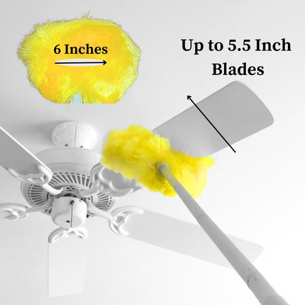 Evelots Ceiling Fan Duster Microfiber Cleaner Brush With Reach Up To 9 Ft Yellow