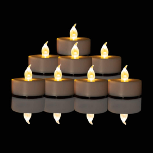 LED Tea Lights Candles- 24PACK Flameless Candles Realistic and Bright Flickering Long Lasting 200Hours for Holiday Celebration,Home Decoration Warm White