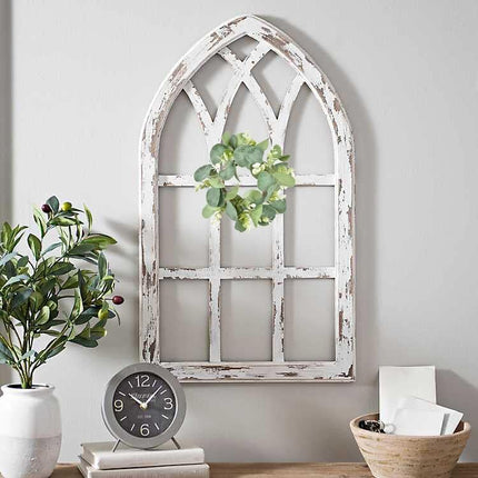 LSKYTOP 6Pcs Eucalyptus Wreath Faux Kitchen Cabinet Wreaths Artificial Greenery Wreath Farmhouse Wreath for Door Wall Window Decor, 9Inch/PC