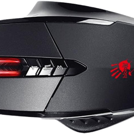 Bloody V7 Ergonomic Claw Grip Gaming Mouse with Rubberized Black Coating - Macros/Scripting/Automation - 8 Programmable Buttons - 3200 DPI