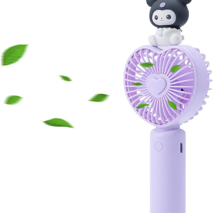 GAhora Cartoon Kitty Fan Kitty Hand Held Fan Portable Usb Rechargeable Mini Pocket Fan Two Speed Ranges Suitable For Kids