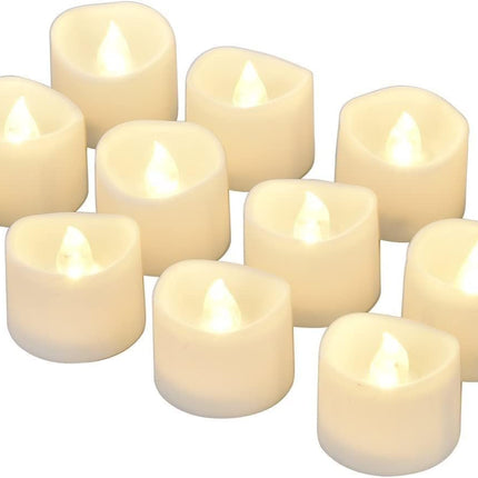 eLander LED Tea Lights Flameless Candle with Timer, 6 Hours on and 18 Hours Off, 1.4 x 1.3 Inch, Warm White, [12 Pack]