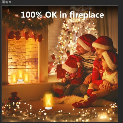 2PCS LED Flame Light, USB Rechargeable Flame Effect Light, Flame Lamp with Remote & Timer, Waterproof Dimmable Flameless Candles Light for Home Party Garden Camping Halloween Christmas Decoration