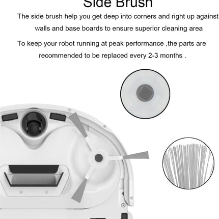 Parts Accessories For Robot Sweeping Narwal T10 Vacuum Cleaner, 4 Mop Cloth 2 Filters 4 Side Brush Parts