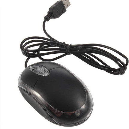 UM2030AK Black USB Optical 3-Button 3D Mouse Scroll Wheel LED Light Mouse Mice for PC Laptop Computer