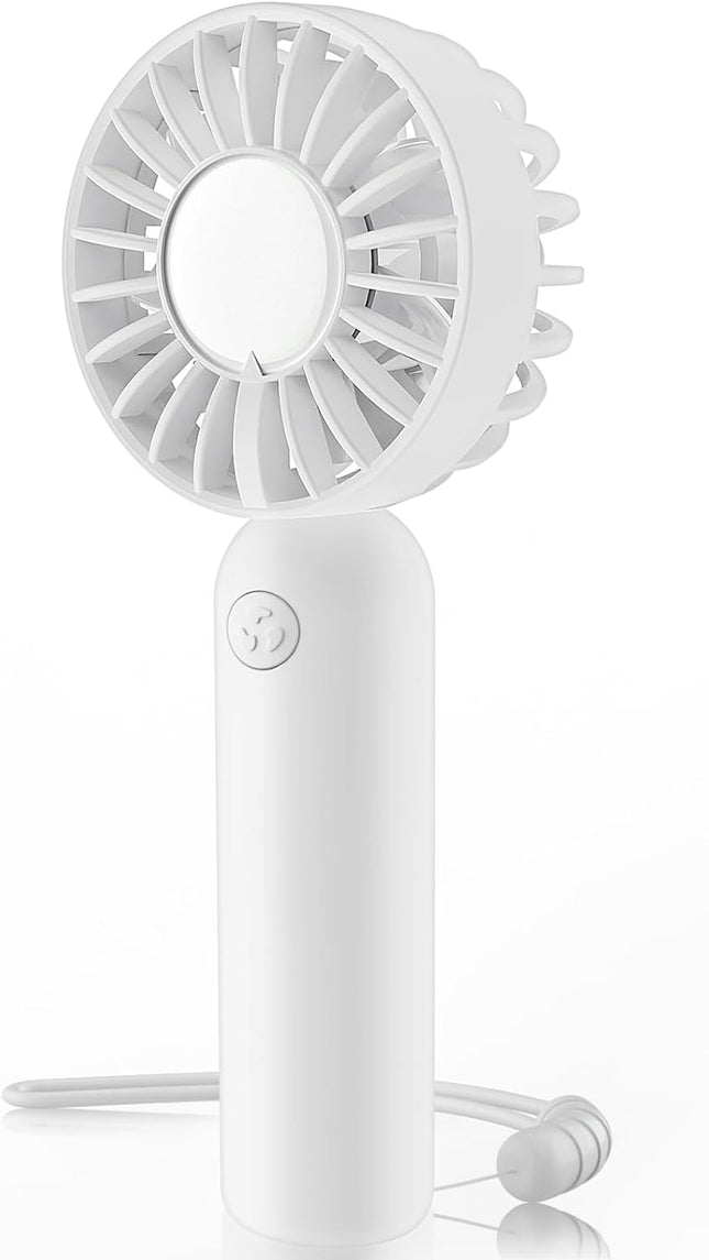 Mini Hand Held Fan, Dual Motors Powerful Portable Fan, 3 Speed Cute Design Small Personal Fan, Lightweight Makeup Usb Rechargeabl