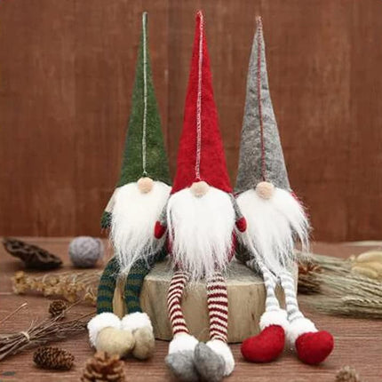 3pcs Christmas decoration long legs Rudolph doll Christmas children hotel mall window decoration
