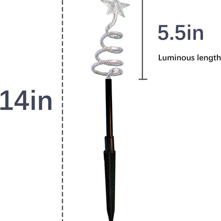 Outdoor Cone Christmas Tree Lights 14in Star Topped Artificial Lighting Christmas Trees Outside Decor for Xmas Holiday WarmWhite