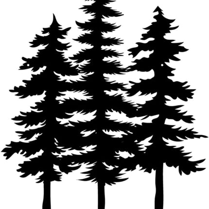 3D Metal Pine Wall Decor, 3 Pine Trees Laser Cut Metal Art Wall Decor for Home Bedroom Office Outdoor Decorations 9"x12"
