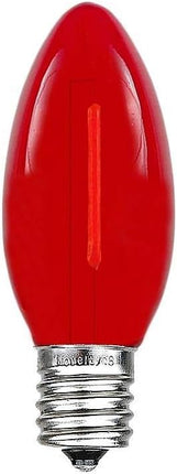 ‎Novelty Lights 25PK C9 LED Plastic Filament Outdoor Christmas Replacement Bulbs LED Christmas Bulbs, Led Bulbs, Replacement Outdoor Light Bulbs, C9 Light Bulbs (Red)