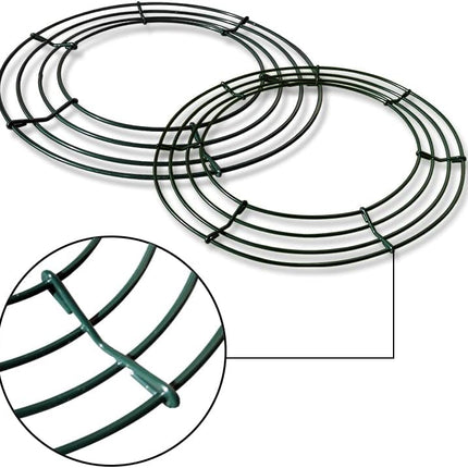 12 Pack 18'' Metal Wreath Frame Green Wire Wreath Rings for Christmas Year Party Home Decor DIY Crafts Supplies