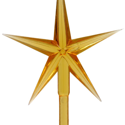 Creative Hobbies Gold Stars for Ceramic Christmas Tree Lights Plastic Light Decorations - Replacement Parts Christmas Tree Ornaments 2 Pack