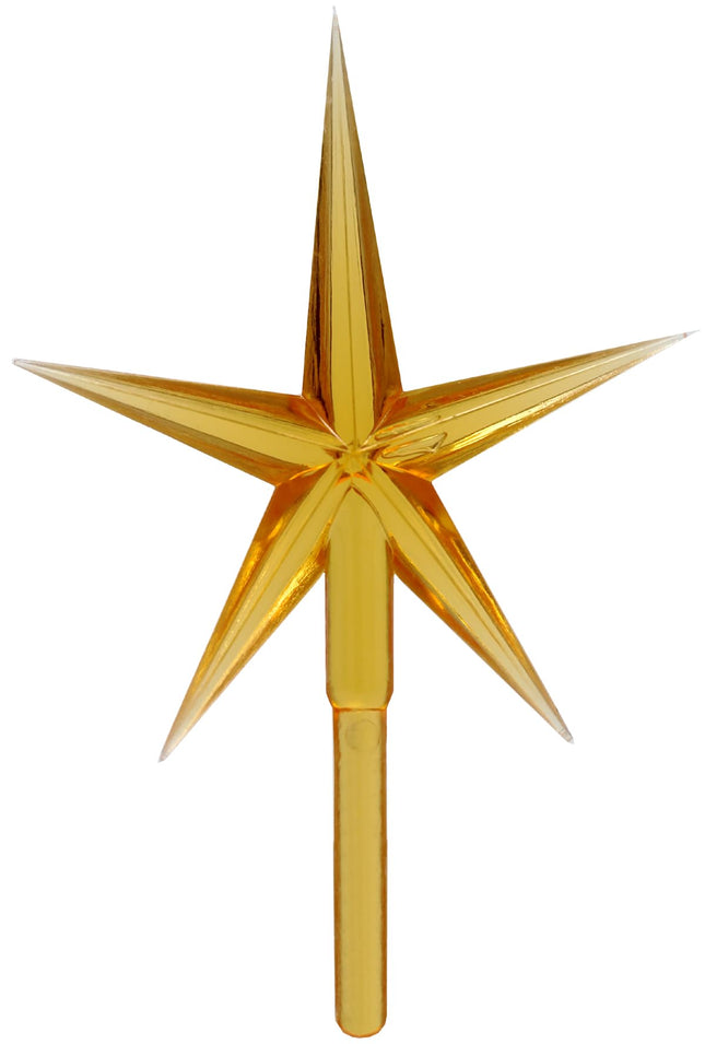 Creative Hobbies Gold Stars for Ceramic Christmas Tree Lights Plastic Light Decorations - Replacement Parts Christmas Tree Ornaments 2 Pack
