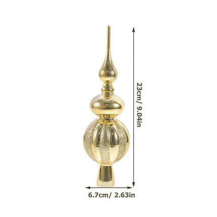 Amosfun Christmas Decorations Christmas Ornament Christmas Tree Decoration Spherical Treetop Decor top hat Party Supplies Decorate Christmas utenciles Gourd Plastic